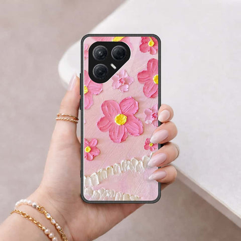 Tecno Pova 7 4G Cover - Floral Series 3 - HQ Ultra Shine Premium Infinity Glass Soft Silicon Borders Case