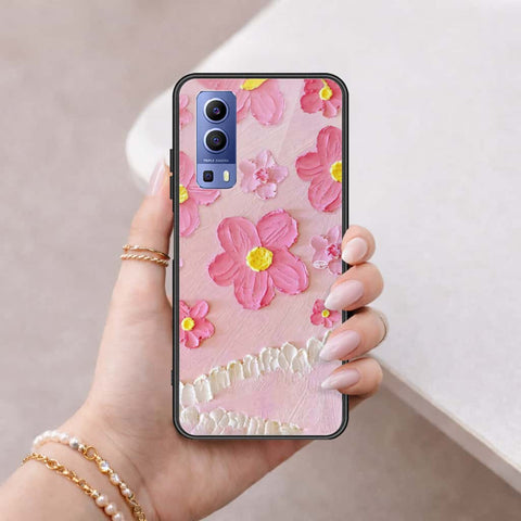 Vivo Y52 5G Cover - Floral Series 3 - HQ Ultra Shine Premium Infinity Glass Soft Silicon Borders Case