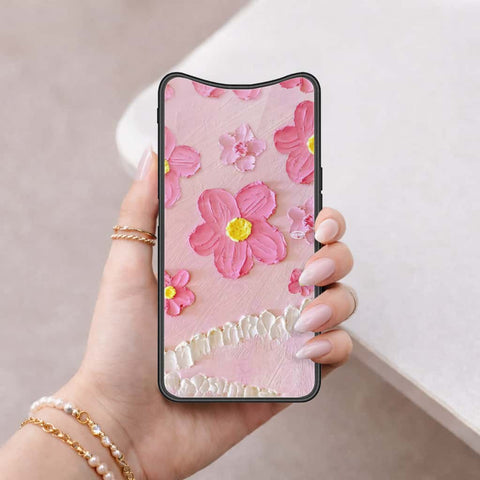 Oppo Find X Cover - Floral Series 3 - HQ Ultra Shine Premium Infinity Glass Soft Silicon Borders Case