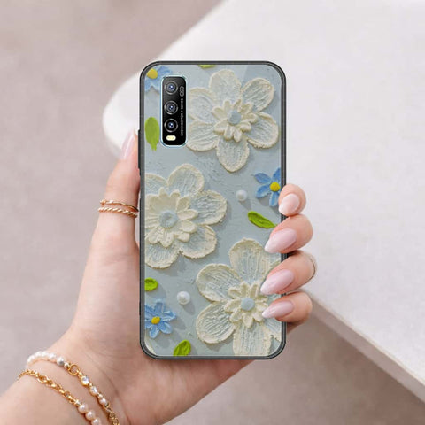 Vivo Y70s Cover - Floral Series 3 - HQ Ultra Shine Premium Infinity Glass Soft Silicon Borders Case