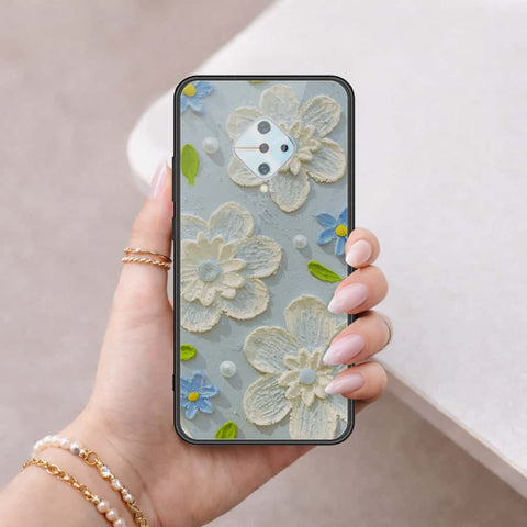 Vivo S1 Pro Cover - Floral Series 3 - HQ Ultra Shine Premium Infinity Glass Soft Silicon Borders Case