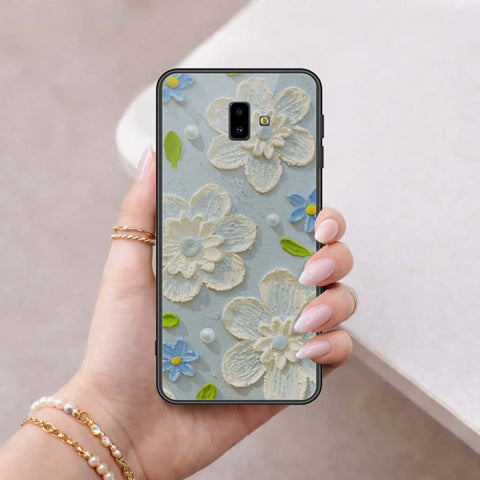 Samsung Galaxy J6 Plus 2018 Cover - Floral Series 3 - HQ Ultra Shine Premium Infinity Glass Soft Silicon Borders Case