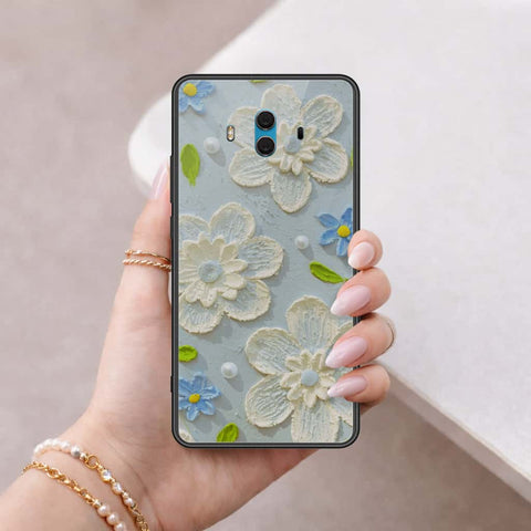Huawei Mate 10 Cover - Floral Series 3 - HQ Ultra Shine Premium Infinity Glass Soft Silicon Borders Case