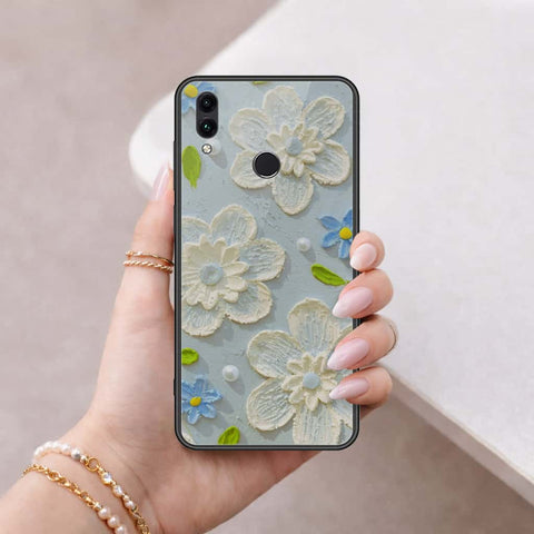 Huawei Honor 10 Lite Cover - Floral Series 3 - HQ Ultra Shine Premium Infinity Glass Soft Silicon Borders Case