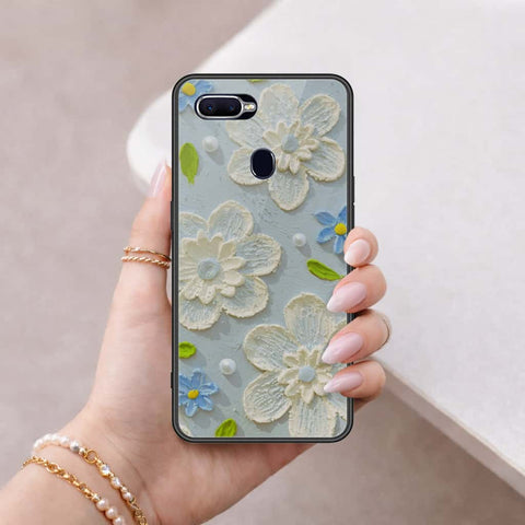 Oppo F9 / F9 Pro Cover - Floral Series 3 - HQ Ultra Shine Premium Infinity Glass Soft Silicon Borders Case