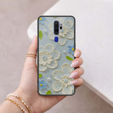 Oppo A5 2020 Cover - Floral Series 3 - HQ Ultra Shine Premium Infinity Glass Soft Silicon Borders Case