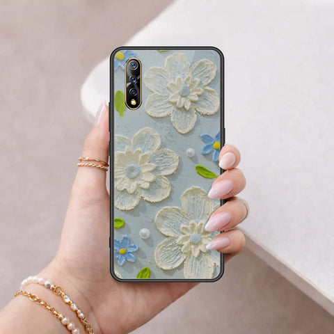 Vivo Y7s Cover - Floral Series 3 - HQ Ultra Shine Premium Infinity Glass Soft Silicon Borders Case