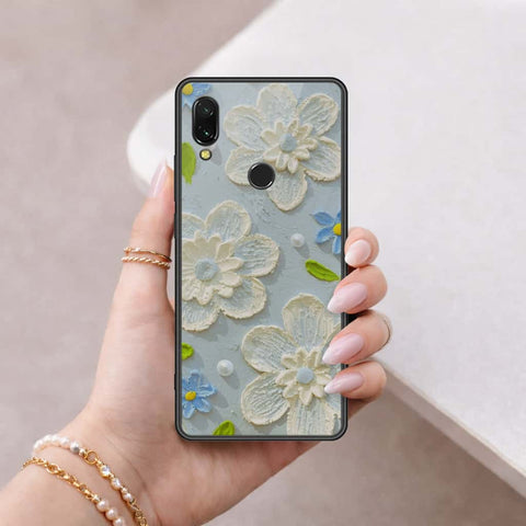 Xiaomi Redmi 7 Cover - Floral Series 3 - HQ Ultra Shine Premium Infinity Glass Soft Silicon Borders Case