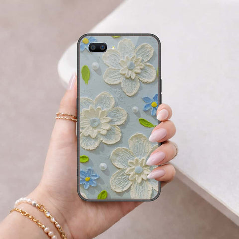 Realme C1 Cover - Floral Series 3 - HQ Ultra Shine Premium Infinity Glass Soft Silicon Borders Case