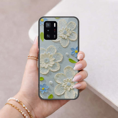 Xiaomi Poco X3 GT Cover - Floral Series 3 - HQ Ultra Shine Premium Infinity Glass Soft Silicon Borders Case