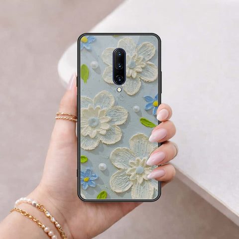 OnePlus 7 Pro Cover - Floral Series 3 - HQ Ultra Shine Premium Infinity Glass Soft Silicon Borders Case