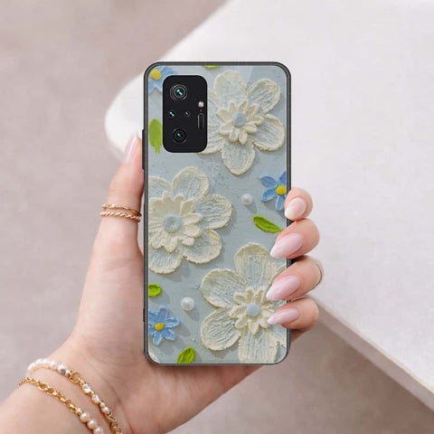 Xiaomi Redmi Note 10 Pro Max Cover - Floral Series 3 - HQ Ultra Shine Premium Infinity Glass Soft Silicon Borders Case
