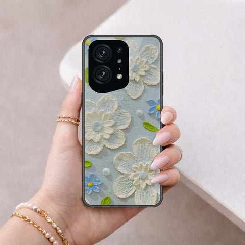 Oppo Find X5 Pro Cover - Floral Series 3 - HQ Ultra Shine Premium Infinity Glass Soft Silicon Borders Case