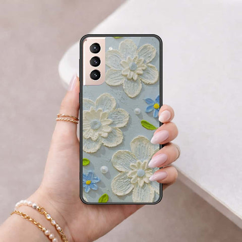 Samsung Galaxy S21 FE 5G Cover - Floral Series 3 - HQ Ultra Shine Premium Infinity Glass Soft Silicon Borders Case