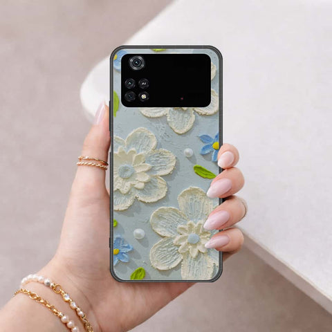 Xiaomi Poco M4 Pro Cover - Floral Series 3 - HQ Ultra Shine Premium Infinity Glass Soft Silicon Borders Case