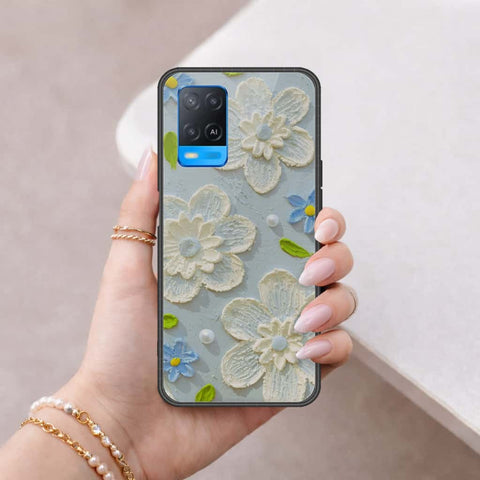 Oppo A54 4G Cover - Floral Series 3 - HQ Ultra Shine Premium Infinity Glass Soft Silicon Borders Case