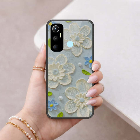 Infinix Hot 11 Cover - Floral Series 3 - HQ Ultra Shine Premium Infinity Glass Soft Silicon Borders Case