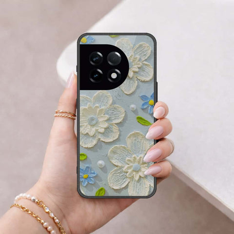 OnePlus 11R Cover - Floral Series 3 - HQ Ultra Shine Premium Infinity Glass Soft Silicon Borders Case