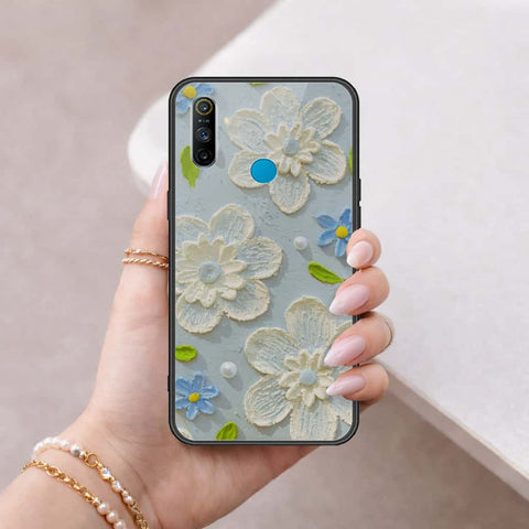 Realme 6i Cover - Floral Series 3 - HQ Ultra Shine Premium Infinity Glass Soft Silicon Borders Case