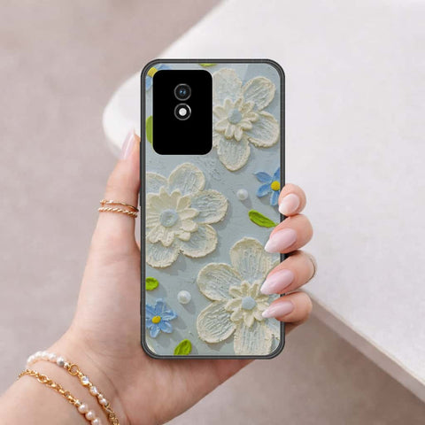 Vivo Y02 Cover - Floral Series 3 - HQ Ultra Shine Premium Infinity Glass Soft Silicon Borders Case