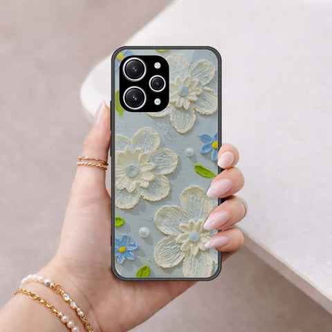 Xiaomi Redmi 12 Cover - Floral Series 3 - HQ Ultra Shine Premium Infinity Glass Soft Silicon Borders Case