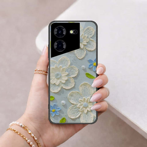 Tecno Pova 5 Pro Cover - Floral Series 3 - HQ Ultra Shine Premium Infinity Glass Soft Silicon Borders Case