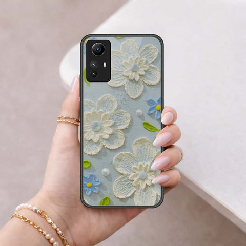 Xiaomi Redmi Note 12S Cover - Floral Series 3 - HQ Ultra Shine Premium Infinity Glass Soft Silicon Borders Case