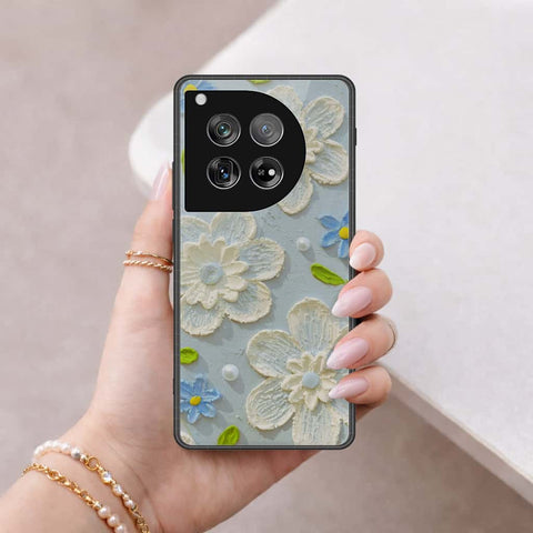 OnePlus 12 Cover - Floral Series 3 - HQ Ultra Shine Premium Infinity Glass Soft Silicon Borders Case
