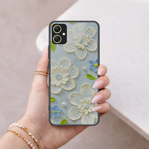 Samsung Galaxy A05 Cover - Floral Series 3 - HQ Ultra Shine Premium Infinity Glass Soft Silicon Borders Case