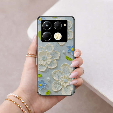 Infinix Note 40 Pro Cover - Floral Series 3 - HQ Ultra Shine Premium Infinity Glass Soft Silicon Borders Case
