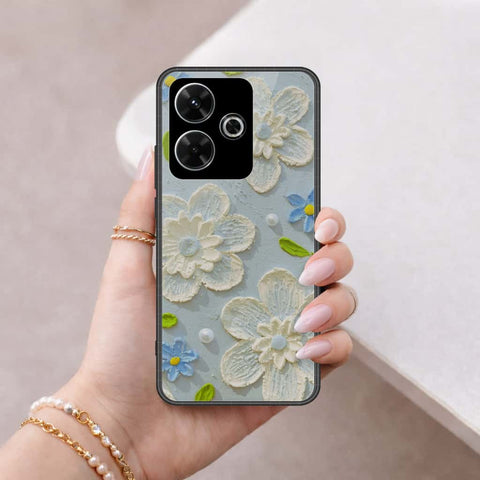 Xiaomi Redmi 13 Cover - Floral Series 3 - HQ Ultra Shine Premium Infinity Glass Soft Silicon Borders Case