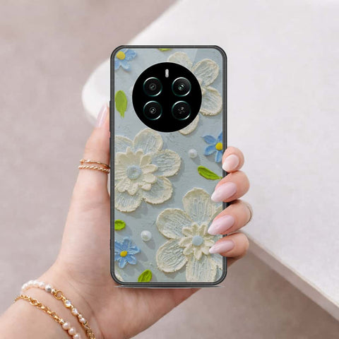 Realme 12 Plus Cover - Floral Series 3 - HQ Ultra Shine Premium Infinity Glass Soft Silicon Borders Case