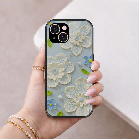 iPhone 15 Plus Cover - Floral Series 3 - HQ Ultra Shine Premium Infinity Glass Soft Silicon Borders Case