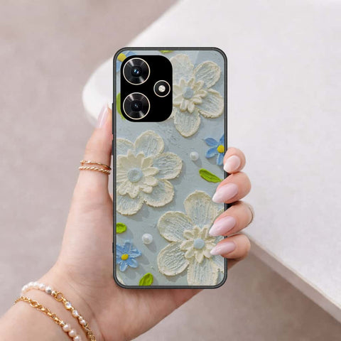 Infinix Hot 30i Cover - Floral Series 3 - HQ Ultra Shine Premium Infinity Glass Soft Silicon Borders Case