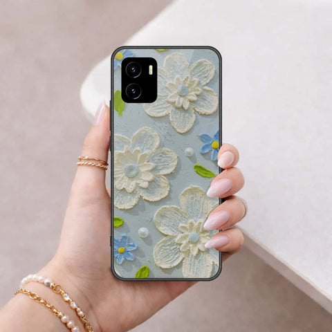 Vivo Y10 Cover - Floral Series 3 - HQ Ultra Shine Premium Infinity Glass Soft Silicon Borders Case