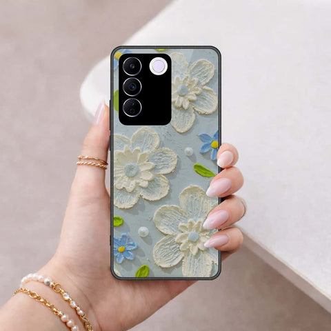 Vivo S16e Cover - Floral Series 3 - HQ Ultra Shine Premium Infinity Glass Soft Silicon Borders Case
