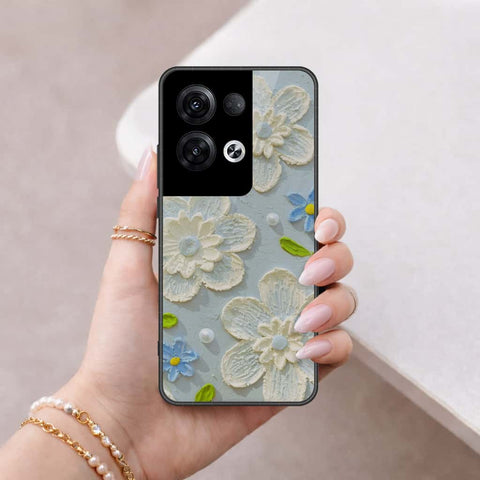 Oppo Reno 8 Pro  Cover - Floral Series 3 - HQ Ultra Shine Premium Infinity Glass Soft Silicon Borders Case