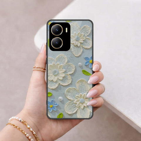 Vivo Y35 5G Cover - Floral Series 3 - HQ Ultra Shine Premium Infinity Glass Soft Silicon Borders Case