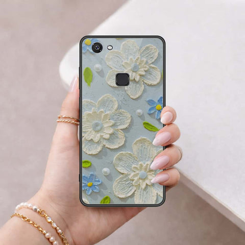Vivo V7 Cover - Floral Series 3 - HQ Ultra Shine Premium Infinity Glass Soft Silicon Borders Case