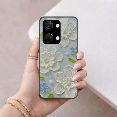 OnePlus Ace 2V Cover - Floral Series 3 - HQ Ultra Shine Premium Infinity Glass Soft Silicon Borders Case