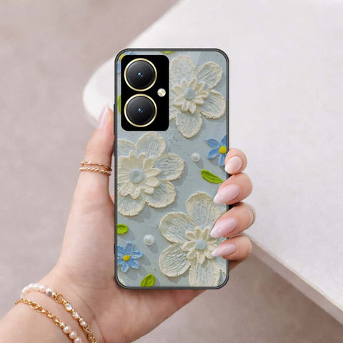 Vivo Y27 Cover - Floral Series 3 - HQ Ultra Shine Premium Infinity Glass Soft Silicon Borders Case