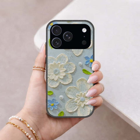 iPhone 18 Pro - Floral Series 3 - HQ Ultra Shine Premium Infinity Glass Soft Silicon Borders Case