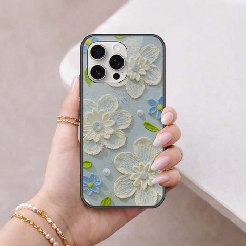 iPhone 16 Pro - Floral Series 3 - HQ Ultra Shine Premium Infinity Glass Soft Silicon Borders Case
