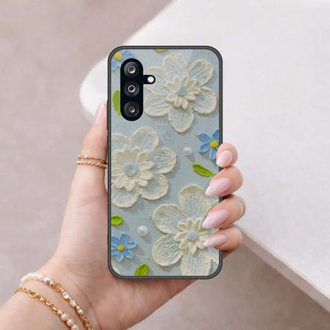 Samsung Galaxy A57 Cover - Floral Series 3 - HQ Ultra Shine Premium Infinity Glass Soft Silicon Borders Case