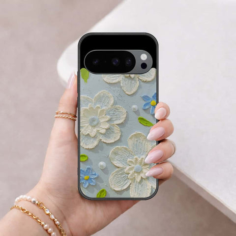 Google Pixel 10 Pro Cover - Floral Series 3 - HQ Ultra Shine Premium Infinity Glass Soft Silicon Borders Case