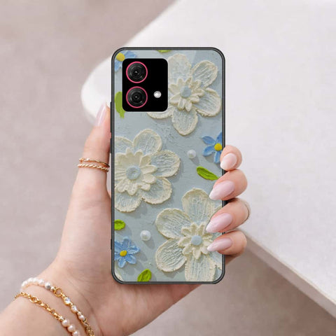 Motorola Moto G84 Cover - Floral Series 3 - HQ Ultra Shine Premium Infinity Glass Soft Silicon Borders Case