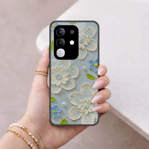 Vivo T4x Cover - Floral Series 3 - HQ Ultra Shine Premium Infinity Glass Soft Silicon Borders Case