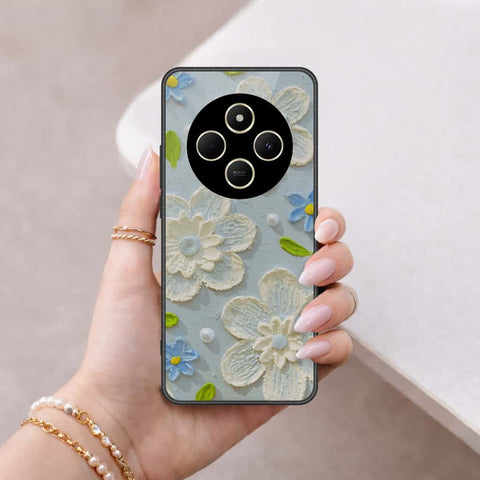Xiaomi Poco C75 Cover - Floral Series 3 - HQ Ultra Shine Premium Infinity Glass Soft Silicon Borders Case