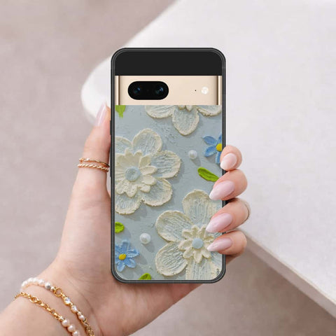 Google Pixel 7 Cover - Floral Series 3 - HQ Ultra Shine Premium Infinity Glass Soft Silicon Borders Case