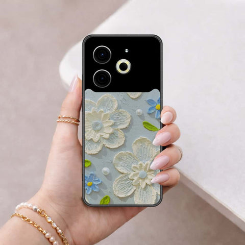 Tecno Pova 6 Pro Cover - Floral Series 3 - HQ Ultra Shine Premium Infinity Glass Soft Silicon Borders Case